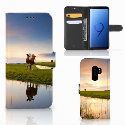 Samsung Galaxy S9 Plus | Telefoonhoesje | Met pasjeshouder | Koe