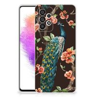 Samsung Galaxy A73 5G TPU Hoesje Pauw met Bloemen