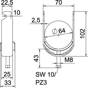 OBO Bettermann 1186062 Beugelklem 1 stuk(s)