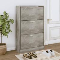 VidaXL Schoenenkast 63x24x103 cm bewerkt hout betongrijs