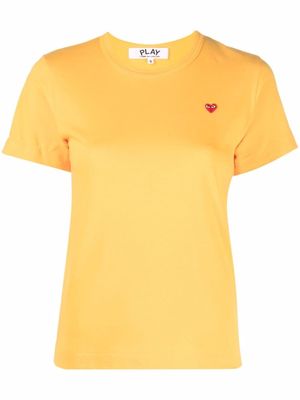 Comme Des Garçons Play t-shirt à logo brodé - Jaune