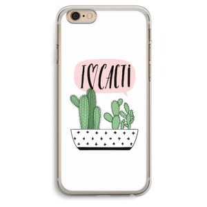 I love cacti: iPhone 6 Plus / 6S Plus Transparant Hoesje