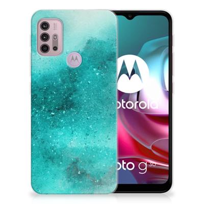 Hoesje maken Motorola Moto G30 | G10 Painting Blue Hoesje maken Motorola Moto G30 | G10 Painting Blue
