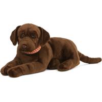 Grote pluche bruine Labrador hond knuffel 60 cm speelgoed   -