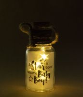 Glazen Lichtgevende Pot &apos;Baby Boy&apos; - thumbnail