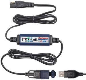 OPTIMATE O-108 universele SAE USB lader, Stroomvoorziening voor de moto, lang bereik (excl. aansluiting batterij)