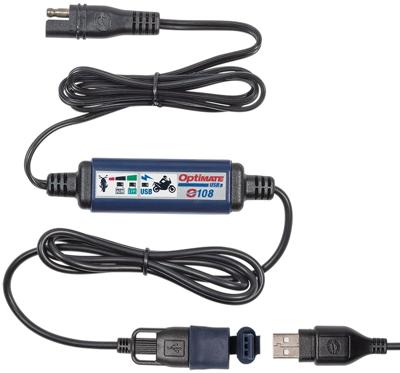 OPTIMATE O-108 universele SAE USB lader, Stroomvoorziening voor de moto, lang bereik (excl. aansluiting batterij)