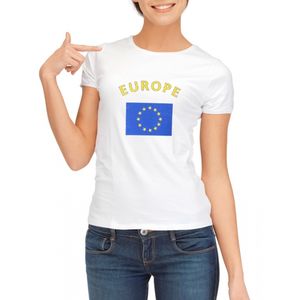 Europese vlag t-shirt voor dames XL  -