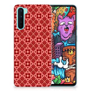 OnePlus Nord TPU bumper Batik Rood