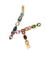 Dolce & Gabbana pendentif Rainbow Alaphabet K en or 18ct orné de pierres variées - thumbnail