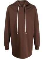 Rick Owens hoodie mi-long à lien de resserrage - Marron - thumbnail