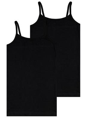 HEMA Kinder Hemden Katoen/stretch - 2 Stuks Zwart (zwart)