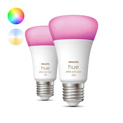 Philips Hue - E27 - 11W - White and Color set van 2 - 929002468802