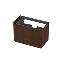 INK - Links Afgeronde Onderkast Fineer 2 Laden Softclose met Gefreesd Front Tbv Grepen - 800x450x520 Mm - Shadow Veneer