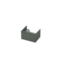 INK Wastafelonderkast - 60x45x35cm - 1 lade - greeploos - 45 graden afwerking rondom - MDF lak Mat beton groen 1240107