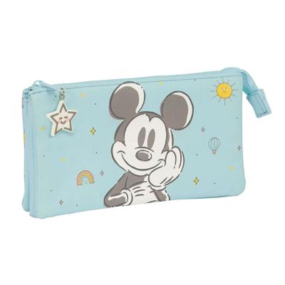 Pennenetui met 3 vakken Mickey Mouse Clubhouse Baby Licht Blauw 22 x 12 x 3 cm
