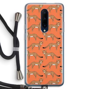 Cheetah: OnePlus 7 Pro Transparant Hoesje met koord