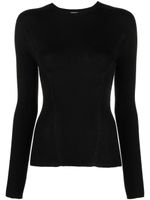 Lanvin long-sleeve ribbed-knit top - Noir - thumbnail