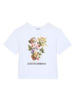 Dolce & Gabbana Kids t-shirt en coton à fleurs - Blanc - thumbnail