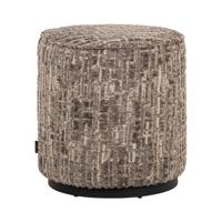 Richmond Poef 'Lexie' Geweven stof, 45cm, kleur Greige