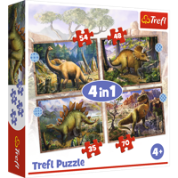 4-in-1 Puzzel - Interesting Dinosaurs