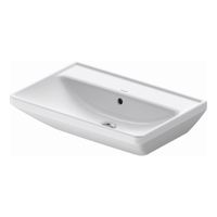 Wastafel Duravit D-Neo Met Overloop Kraanvlak Zonder Kraangat 65 cm Hoogglans Wit - thumbnail