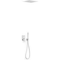 Regendouche set Tres Slim | Inbouw | Mengkraan | 2-weg | Vierkant | Chroom
