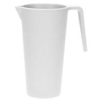 Excellent Houseware Schenkkan/waterkan - wit - 1500 ML - melamine - D10 x H21 cm