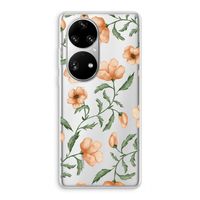 Peachy flowers: Huawei P50 Pro Transparant Hoesje Peachy flowers: Huawei P50 Pro Transparant Hoesje
