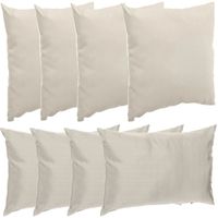 Bank/sier/tuin kussens voor binnen/buiten set 8x stuks beige 40 x 40 cm en 30 x 50 cm