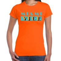 Toppers verkleed T-shirt dames - oranje - Miami Vice - The Summer is Magic - Tropische feestkleding