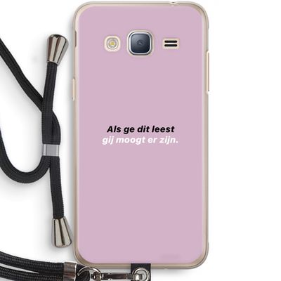 gij moogt er zijn: Samsung Galaxy J3 (2016) Transparant Hoesje met koord
