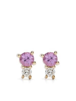 Adina Reyter boucles d'oreilles Amigos en or 14ct ornées de diamants et de saphirs
