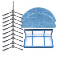 XI247 5 paar K614 side brushes + 2 stuks I201 vodden + I204V filter katoen filter set voor ILIFE V3S Pro/V3S V5S Pro/V50/V5S