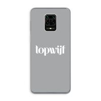 Topwijf Grijs Wit: Xiaomi Redmi Note 9 Pro Transparant Hoesje
