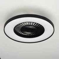 Proventa Premium Plafondventilator met lamp 60 cm - Zomer- en winterstand met afstandsbediening - Zwart