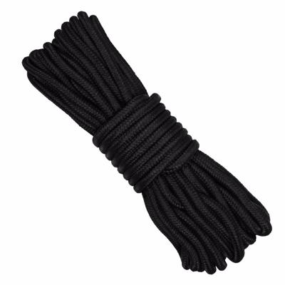 Touw - zwart - stevig koord - 9 mm - 15 meter - camping/ outdoor - nylon