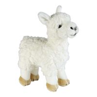 Pluche witte lama/alpaca knuffel 32 cm - thumbnail