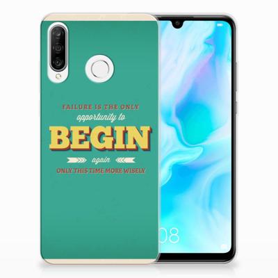 Huawei P30 Lite | Siliconen hoesje | met naam Quote Begin Huawei P30 Lite | Siliconen hoesje | met naam Quote Begin