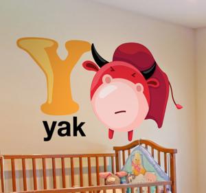 Sticker Alfabet dieren Y