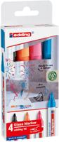 Viltstift edding 95 glasbord incl wit assorti | 10 stuks
