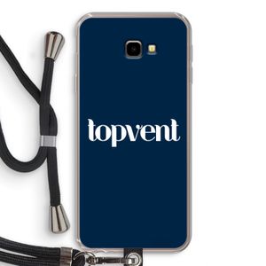 Topvent Navy: Samsung Galaxy J4 Plus Transparant Hoesje met koord