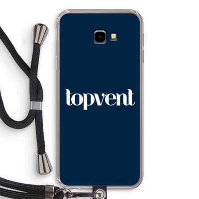 Topvent Navy: Samsung Galaxy J4 Plus Transparant Hoesje met koord