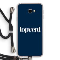 Topvent Navy: Samsung Galaxy J4 Plus Transparant Hoesje met koord Topvent Navy: Samsung Galaxy J4 Plus Transparant Hoesje met koord