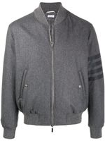 Thom Browne veste bomber en flanelle à 4 bandes - Gris - thumbnail