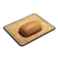 Keuken voedsel bereiden snijplank - 40 x 30 cm - bamboe hout - zwarte rand