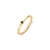 Melano Friends Ring Mini CZ Zwart | Goud