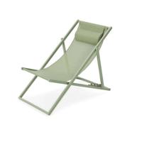 PAROS ligstoel - Stalen structuur - L 63 x D 104 x H 85 cm Khaki groen