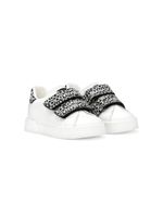 Dolce & Gabbana Kids baskets en cuir à logo imprimé - Blanc