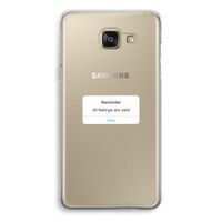 Reminder: Samsung Galaxy A5 (2016) Transparant Hoesje Reminder: Samsung Galaxy A5 (2016) Transparant Hoesje